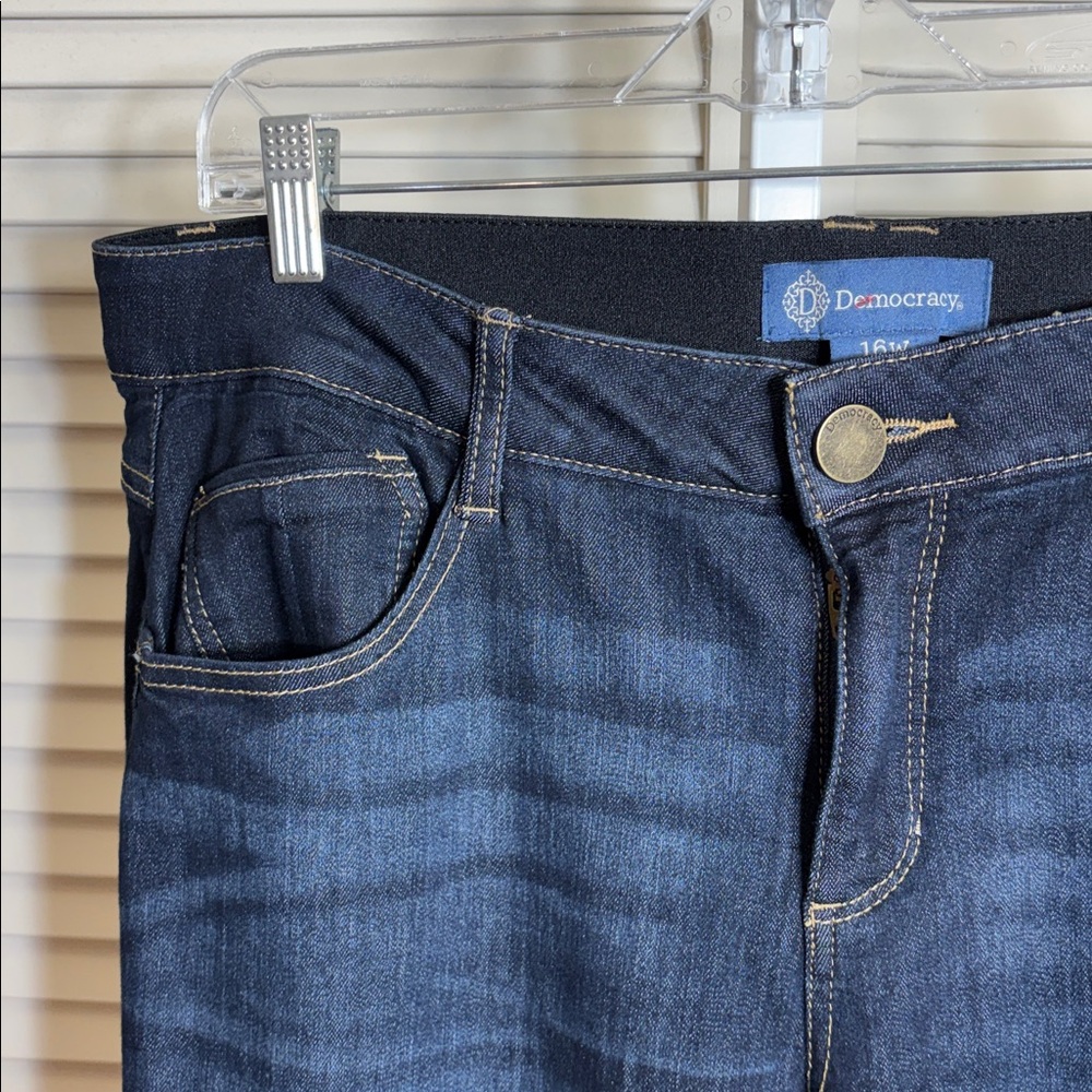 Democracy "Ab"solution® Indigo Itty Bitty Bootcut Plus Jeans Size 16W - Picture 9 of 15